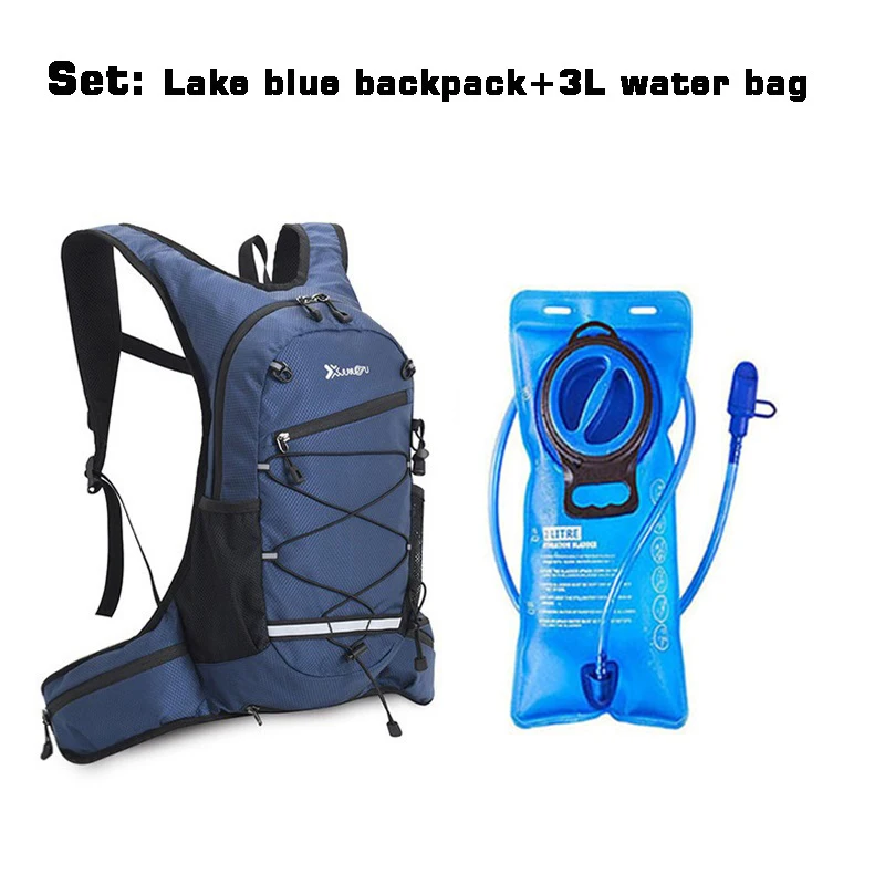 3L Cycling Water Bag Backpack Set Outdoor Hydration Rucksack Hiking Climbing Running Sports Drinking Water Bladder Knapsack