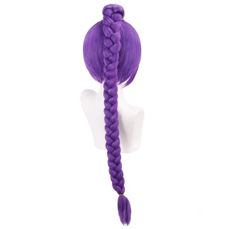 2025 K-pop Demon Hunter Group Rumi Cosplay Wig | Clip-In Ponytail with Tiger Clip & Adjustable Tie, Character Hairstyle for Kids