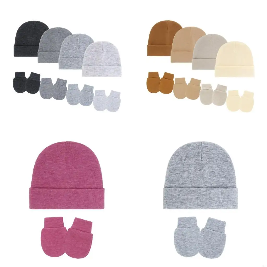 

54df 4 Set Cotton Newborns Hape и варежки с множественными цветами вариант