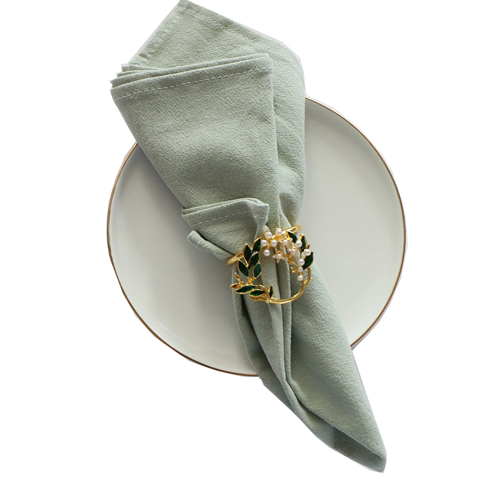 50PCS Cotton Cloth Napkins, 40x40cm Durable Square Table Napkin, for Wedding Kitchen Party Dining Room Decoration