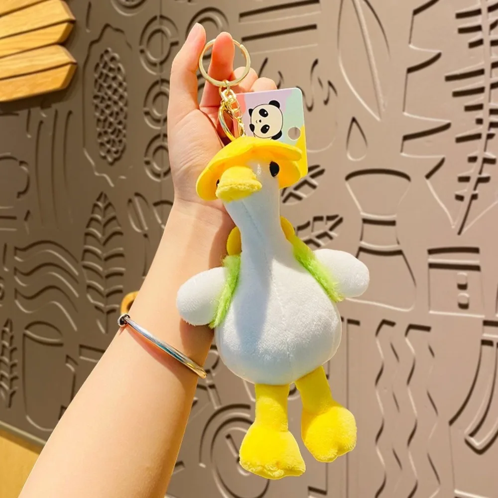 Car Key Ring Plush Doll Cartoon Duck Pendant Cartoon Funny Duck Plush Keychain Cute Creative Stuffed Plush Toys Key Ring Kids