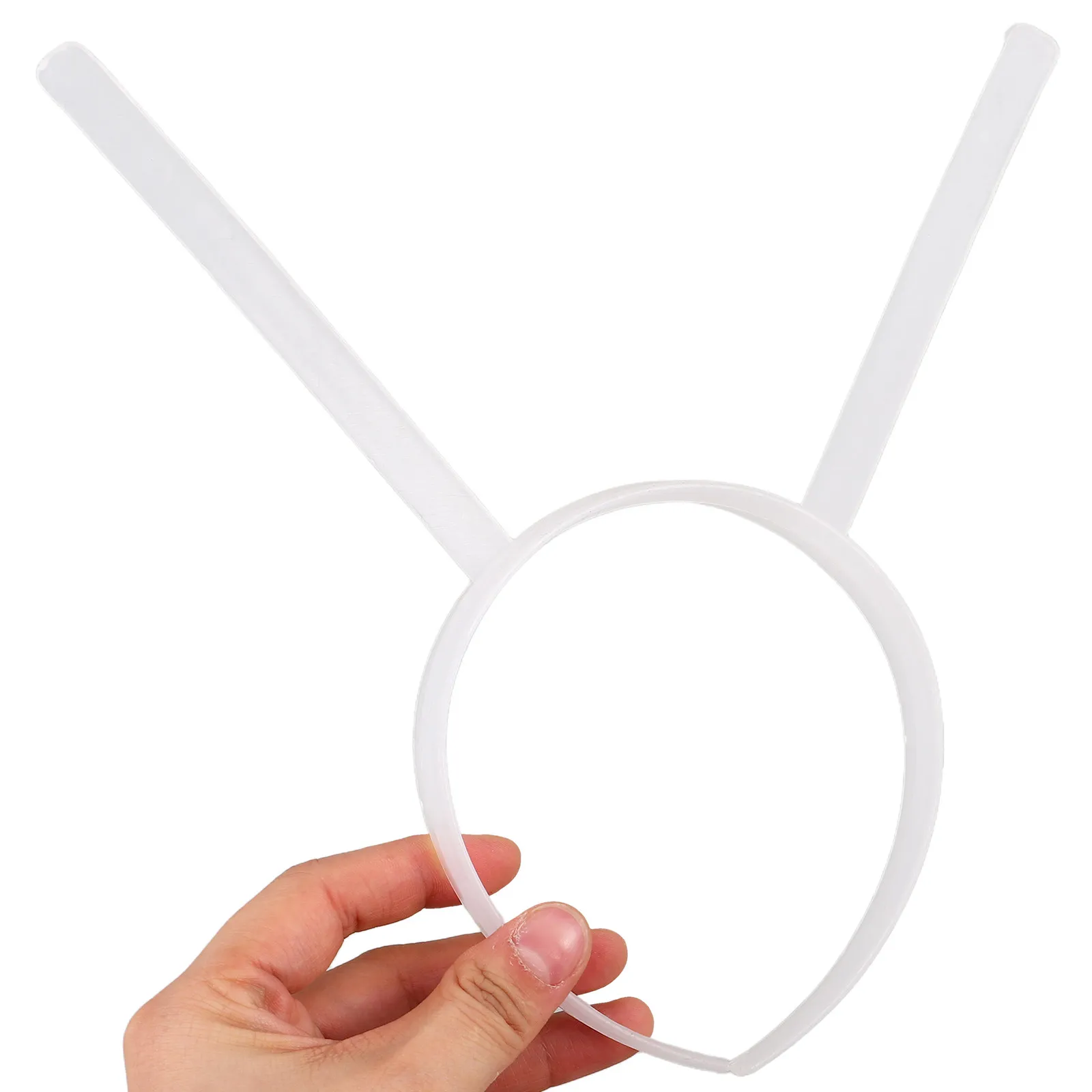 10Pcs Headband Plastic DIY Frame Long Ear Base Unpainted Craft Making Hairband Accessory Cosplay Decoration Hoop Project