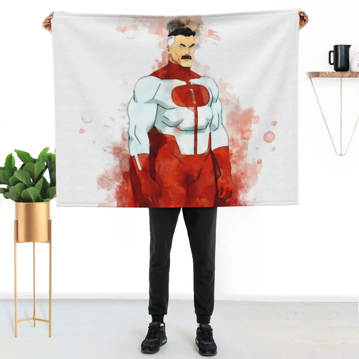 

Invincible - Omni-Man *watercolor* Throw Blanket Soft Warm Blanket Gift for Grandparents