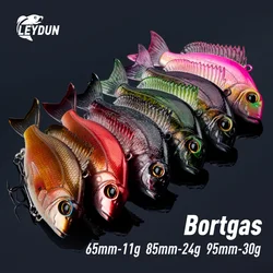 LEYDUN VIB Soft Swimbait Fishing Lures 11g 24g 30g Lifelike design Dynamic Vibration Sinking Winter Sea Fishing Baits Wobbler