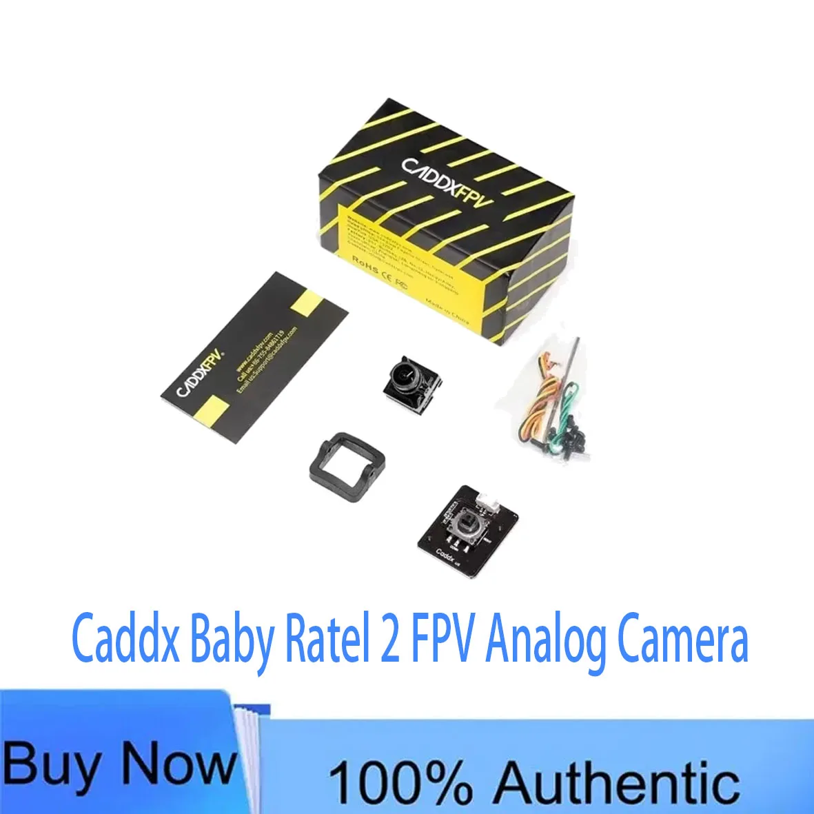 Caddx Baby Ratel 2 FPV Analog Camera with 1/1.8Inch Starlight HDR Sensor 165° FOV 1200TVL Low Latency Day and Night for RC Drone