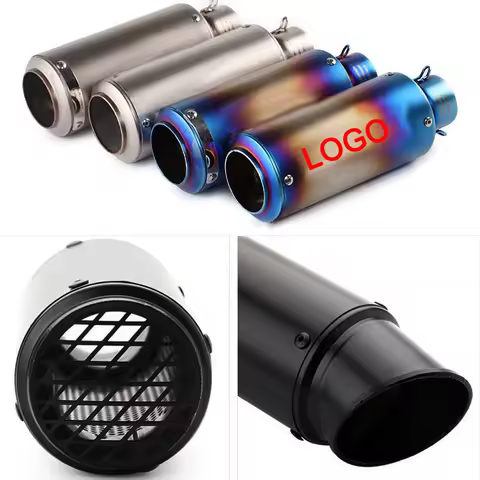 Universal Motorcycle 51mm 60mm Inlet sc Exhaust Pipe Escape Modified-project Scooter Muffler For CBR500 FZ6N R1 R3 R6 GSXR1000