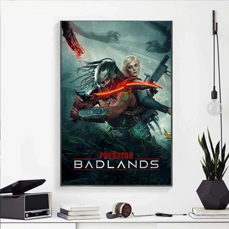 جديد P-Predator Badlands ملصق الفيلم قماش اللوحة Printwall صورة فنية لغرفة المعيشة ديكور المنزل كوادروس