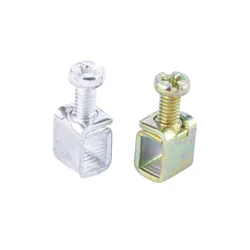 5 PCS M4 Binding post press frame M4 Small binding post 7.3*10.9*8.5*1.2 Colored zinc white zinc circuit breaker