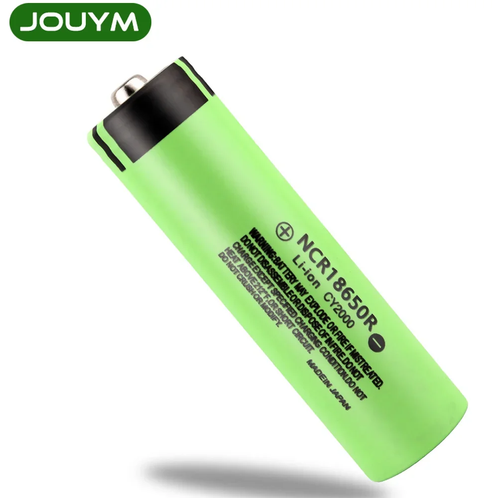 Hot 100% New Original NCR18650R 3.7V 2000mAh 18650 Lithium Rechargeable Battery For Flashlight Batteries (Button Top)