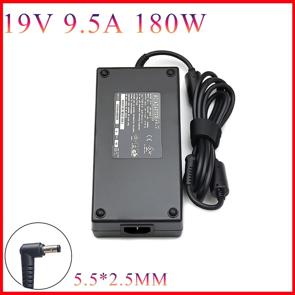 

Адаптер переменного тока 19 В, 9,5 А, 180 Вт для MSI GT783S GX60 GX60 MS-16FK GX60S GX70 Destroyer WT60 MS-16F4 ADP-180HB B, зарядное устройство для ноутбука