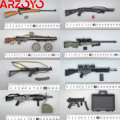 1/6 Soldier Gun Model Sterling SMG M870 G-3 Rifle Gun MK5K Brie1/6 Soldfcase Lewis AMG Plastic Model Fit 12'' Action Figure Body
