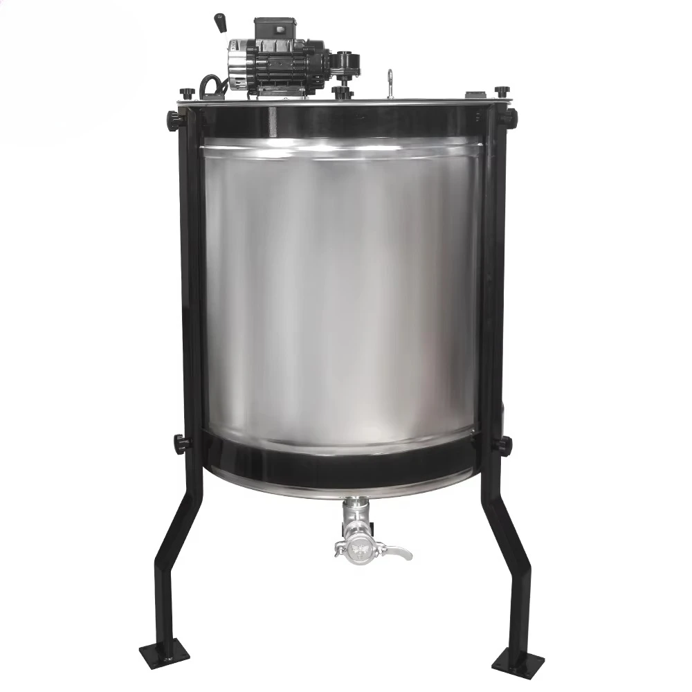 Legs Honey Centrifuge Machine for Honey Processing12-Frame Stainless Steel Honey Bee Extractor Black Sprayed