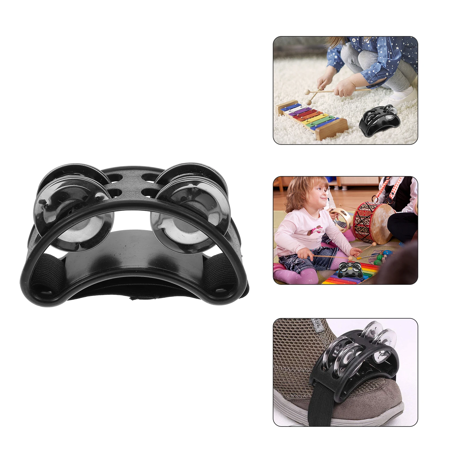 

Foot Bell Accessories Kids Instruments Music Toys Rattle The Tambourines for Plastic Child
