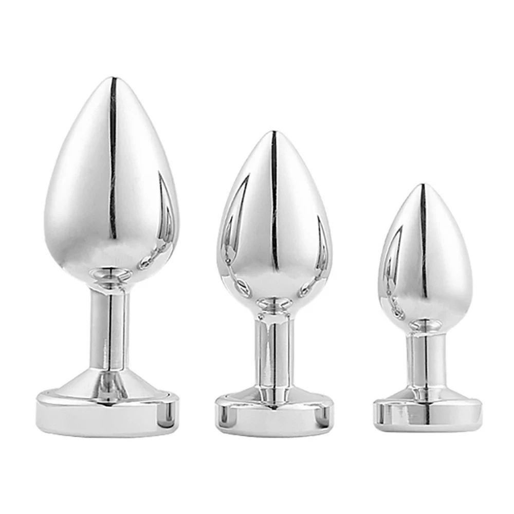 3 Sizes Anal Plugs Gay Butt Plugs Aluminum Prostate Massage Dildo Female Anal Sex Toys Male LED Glow-in-the-Dark Butt Plugs