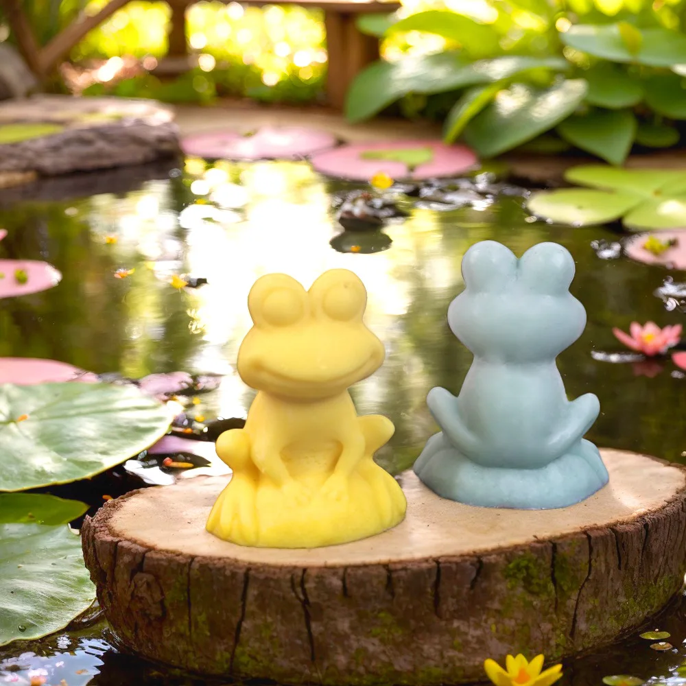 

Cute Frog Silicone Mold DIY Creative Scented Candle Diffuser Stone Plaster Desktop Decoration Home Decoration Epoxy Resin Molds