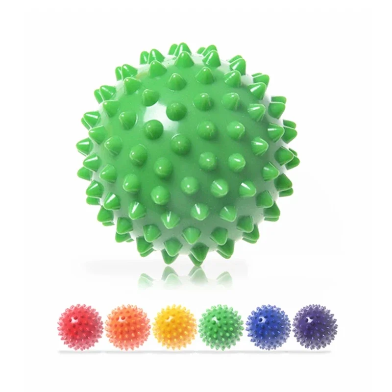 Fitness PVC Hard Spiky Massage Ball Relief Plantar Fasciitis Hand Foot Training Grip Ball Portable Physiotherapy Spike Ball 7cm