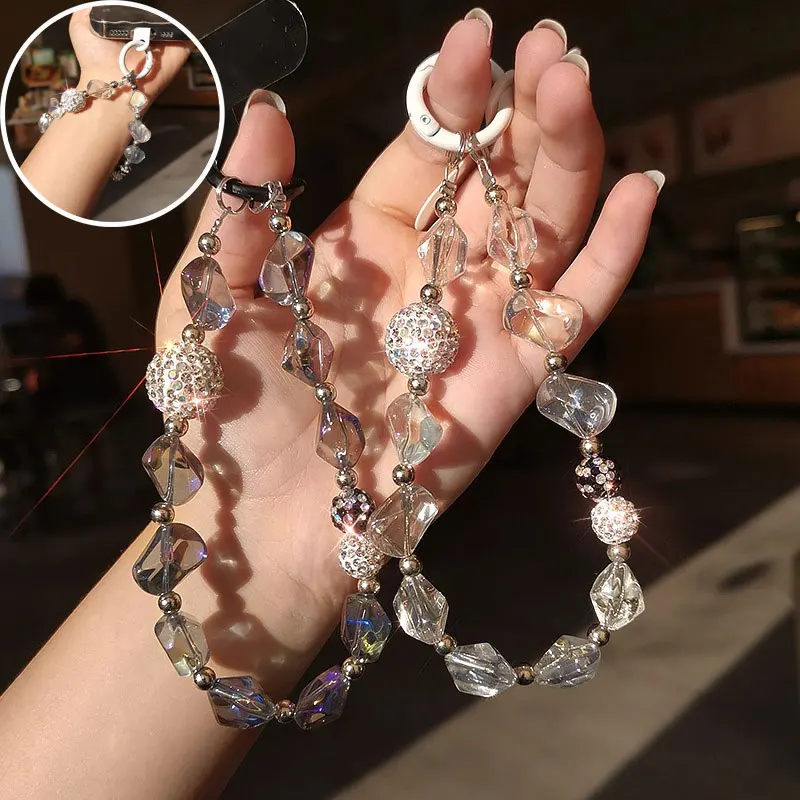 

INS в стиле барокко, цепочка для мобильного телефона, браслет с хрустальными бусинами, подвесной ремешок для чехлов для телефонов, брелок, браслет, ремешок, кулон