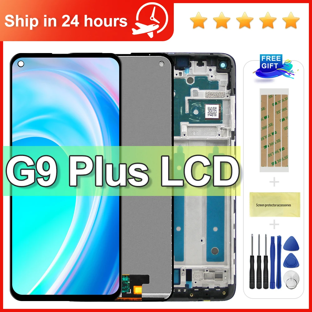 6.81\'\' For Motorola Moto G9 Plus LCD Screen Display Touch + Frame Digitizer Assembly For MOTO G9Plus XT2087-1 Display