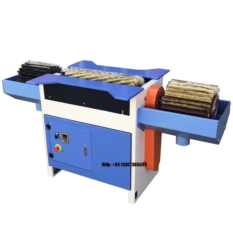 Wood Pieces Grinder Woodworking Grinding Machines Carpentry Manual Three Heads Brush Sander Furniture Polishing Machine
