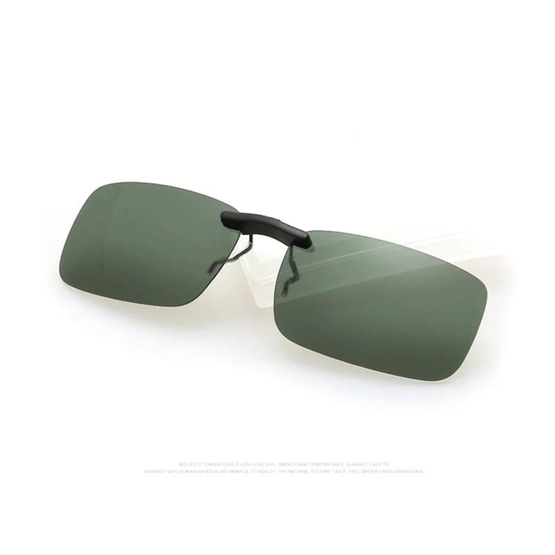 Unisex Polarized Clip on Sunglasses Near-Sighted Driving Night Vision Lens Anti-UVA Anti-UVB Cycling Riding Sunglasses Clip