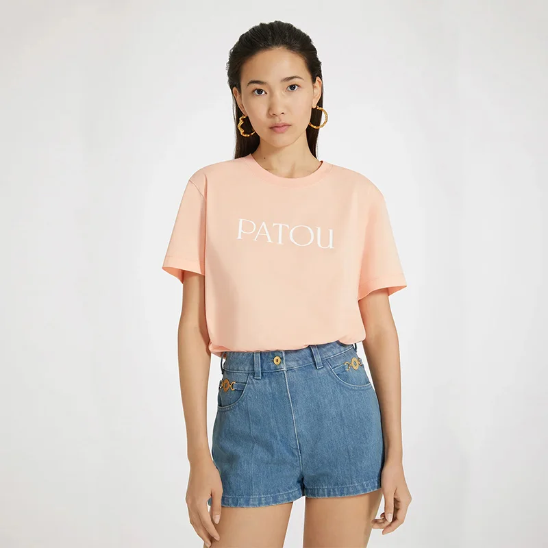 2024 Hot Sales Japan Style High-Quality Cotton O-Neck Letter Printed Loose Tees Summer Harajuku Women Short Sleeve T-shirt