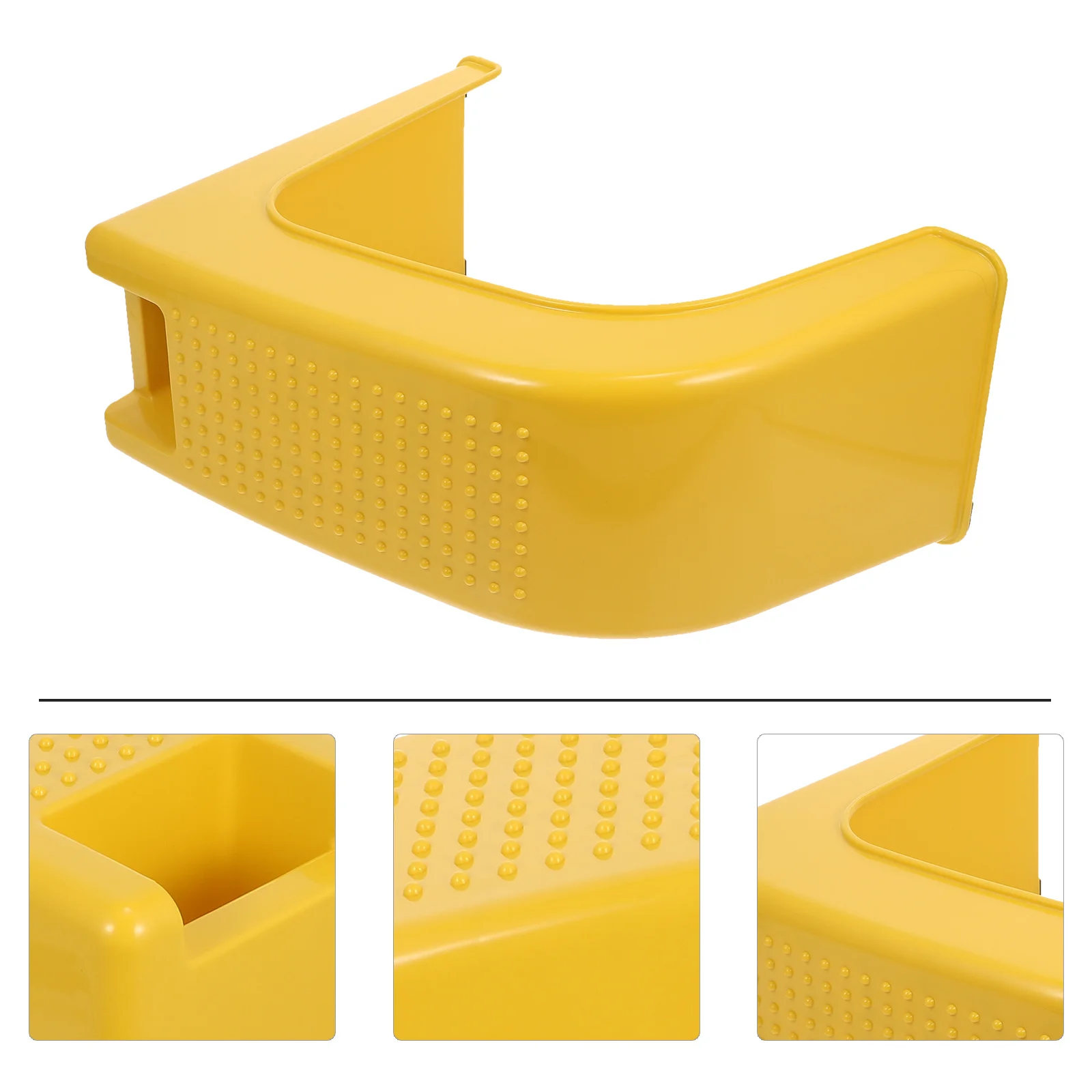 

Shower Stool for Shaving Legs Pedicure Foot Rest Station Support Feet Stand Removable Yellow Plastic