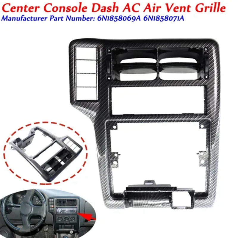 Inner Center Console Dash AC Air Vent Grille For VW POLO 6N 1994-1997 Caddy 1998-2002 Vento 1995-1999 6N1858071A