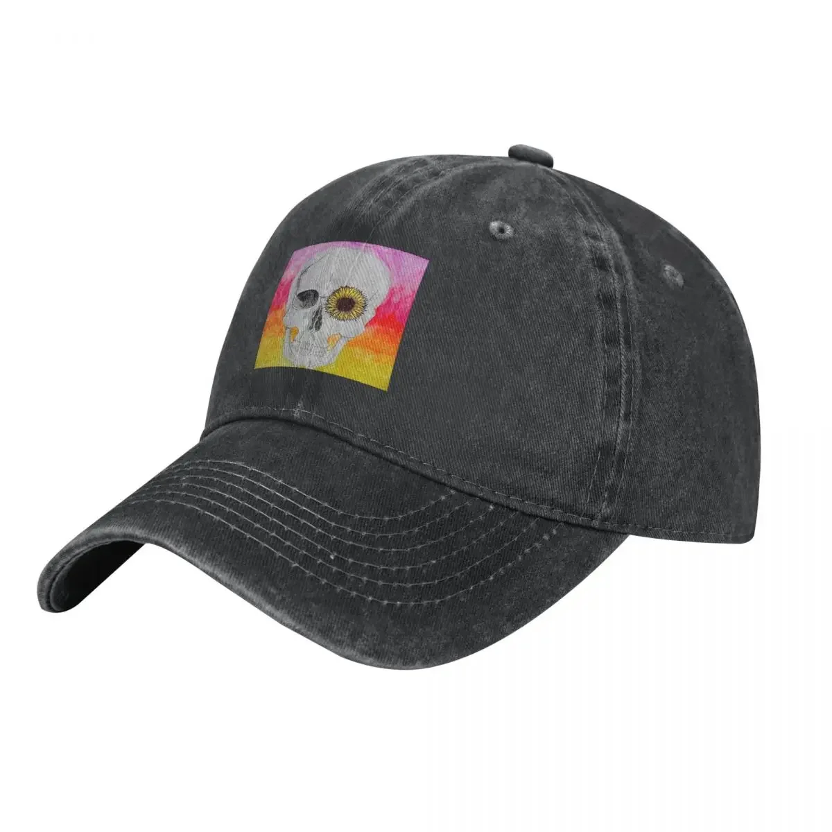 

Sunflower Skull Cowboy Hat |-F-| Designer Hat Women's Beach Outlet Men's