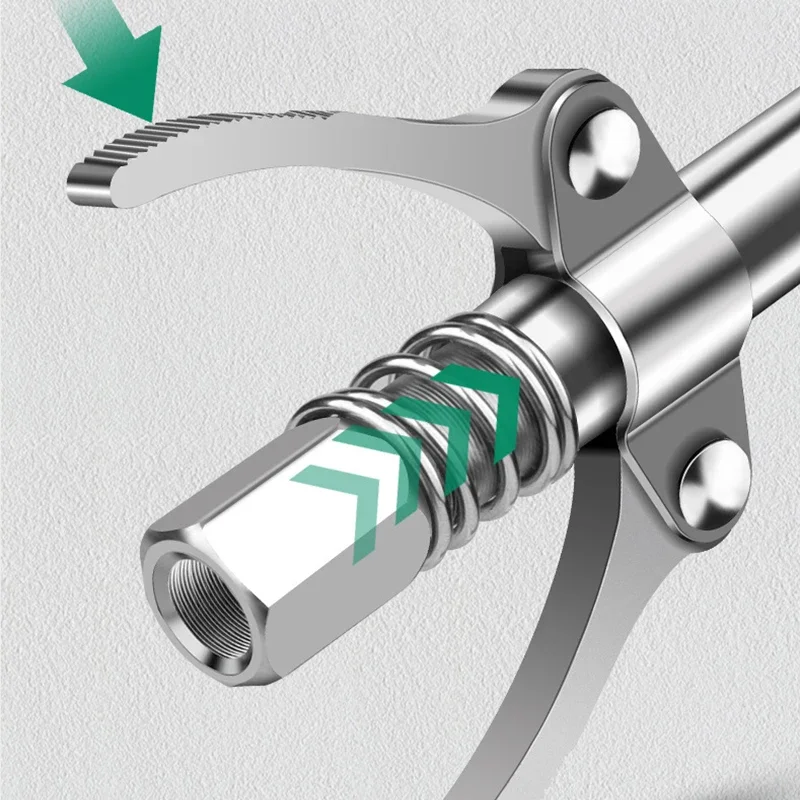 Grease Gun Coupler Quick Lock Release Syringe Lubricant Nozzle 10000 PSI 1/8\