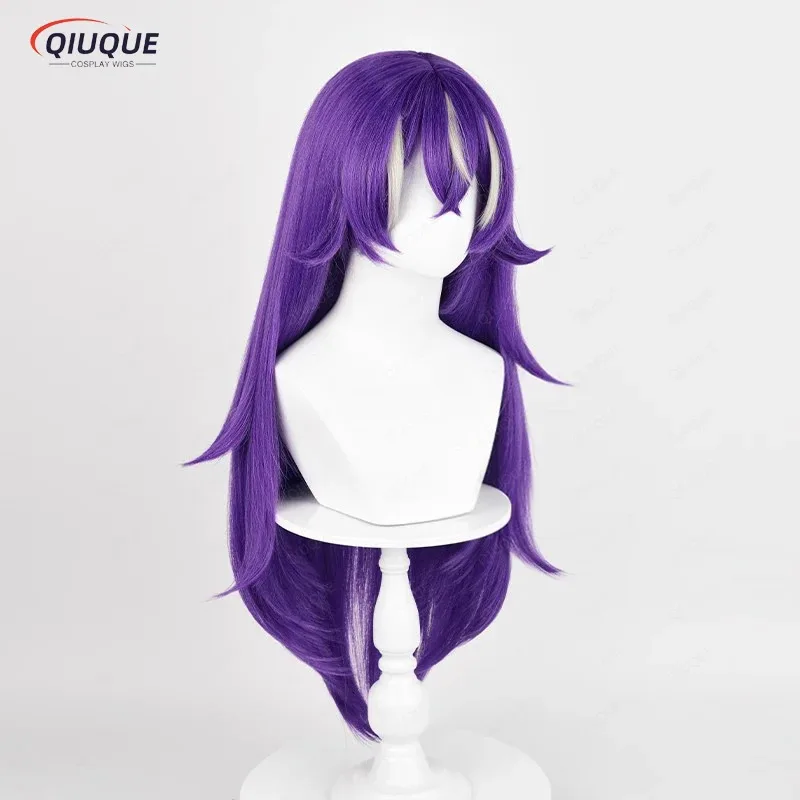 

2025 yiyi Game Impact Chevreuse Cosplay Long Purple Mixed Heat Resistant Synthetic Hair Anime Party Wigs + Wig Cap