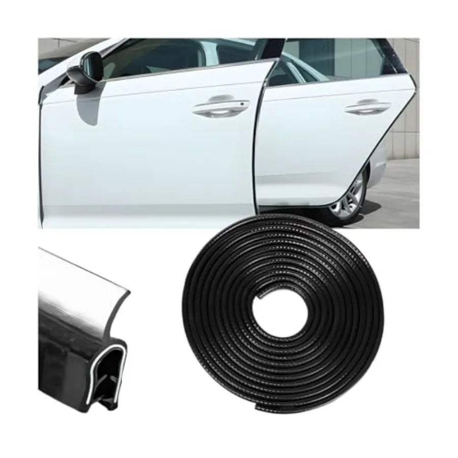 

Car Door Protector Edge Guards, 33Feet Anti Collision U Shaped Automobile Door Seal Protector, No Glue Vehicle Exterior Edge Tr