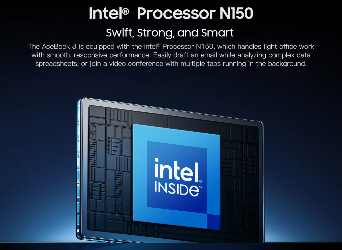 Blackview AceBook 8 Laptop, 15,6 Zoll, Intel-Prozessor N150, 16 GB RAM, 512 GB SSD + Erweiterung auf bis zu 1 TB, Windows 11 Home. – Detail 12