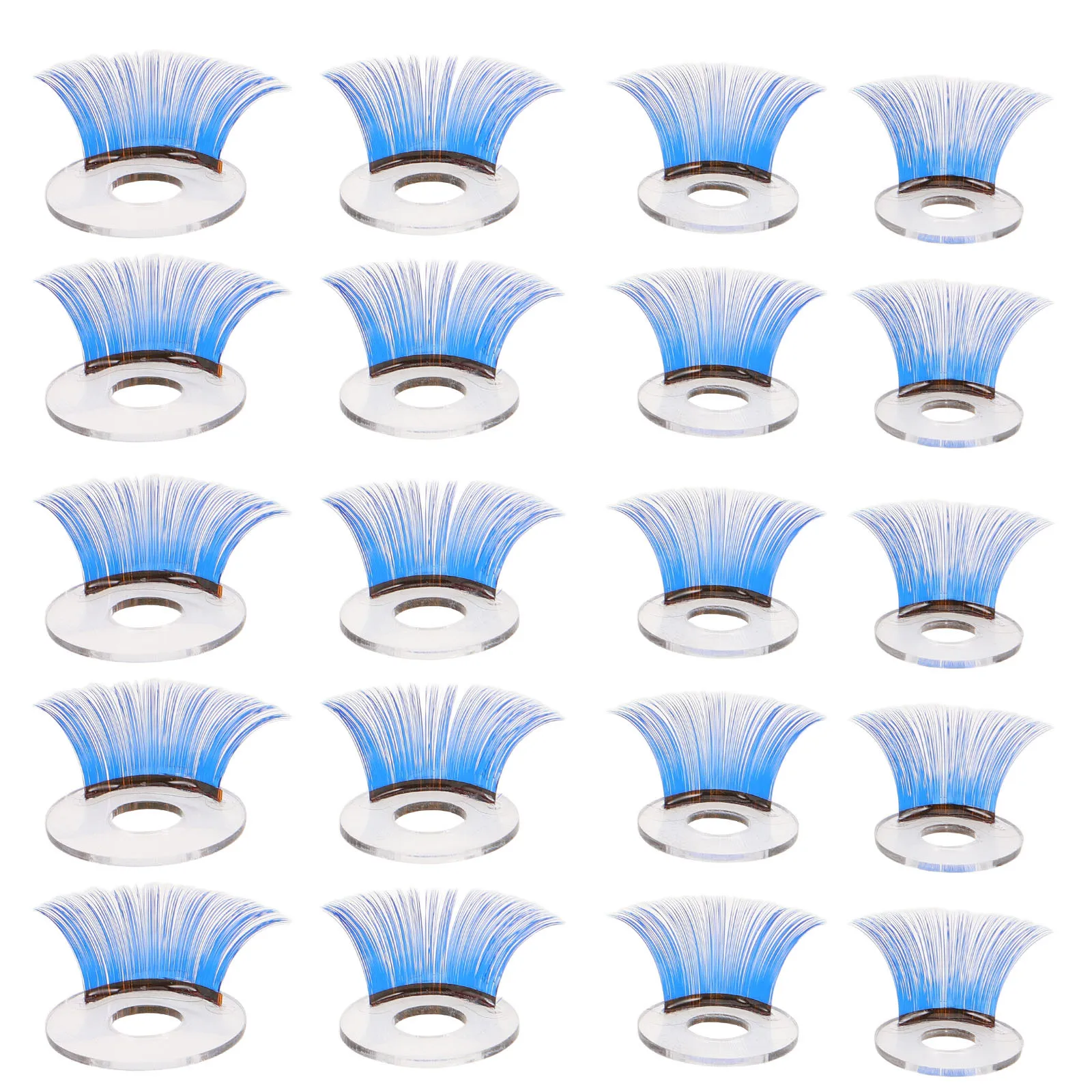 20 peças cílios artesanais para amigurumi-multi tamanho 14mm 16mm 18mm 20mm acessórios de cílios macios decoração realista faça você mesmo