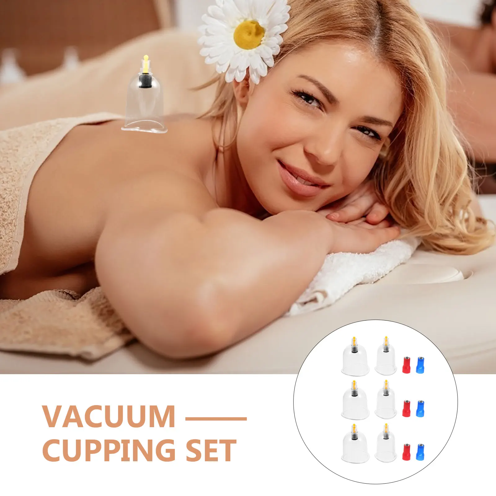 

1Set Vacuum Cupping Cups Plastic Set for Massage Therapy Cupping Kit Suction Cups for Full Body Use Massage Suction Cup