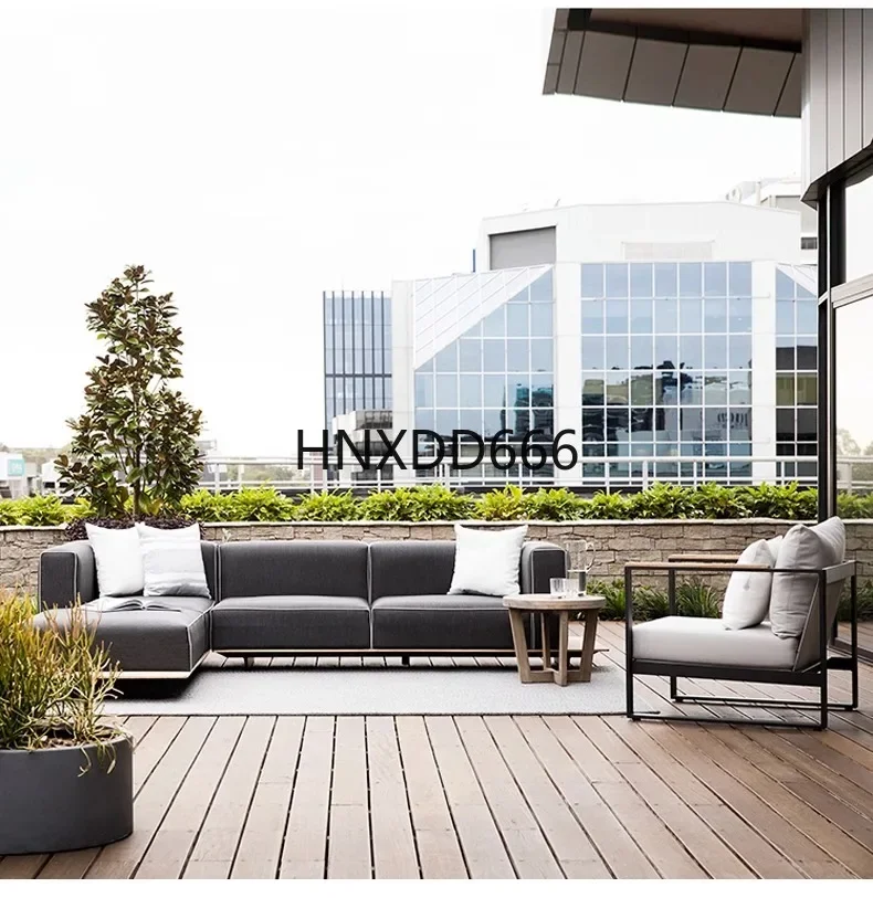 Outdoor Rattan Sofa Set Waterproof Sunscreen Balcony Terrace Furniture Combination Courtyard Chairs for Garden Outdoor Living