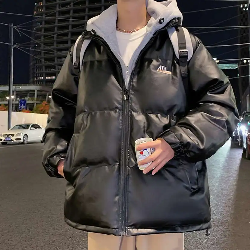 

Мужская утепленная куртка с капюшоном, теплая пуховая хлопковая куртка, повседневная, американский бренд, зимняя новинка, водонепроницаемая, молодежная, свободного кроя