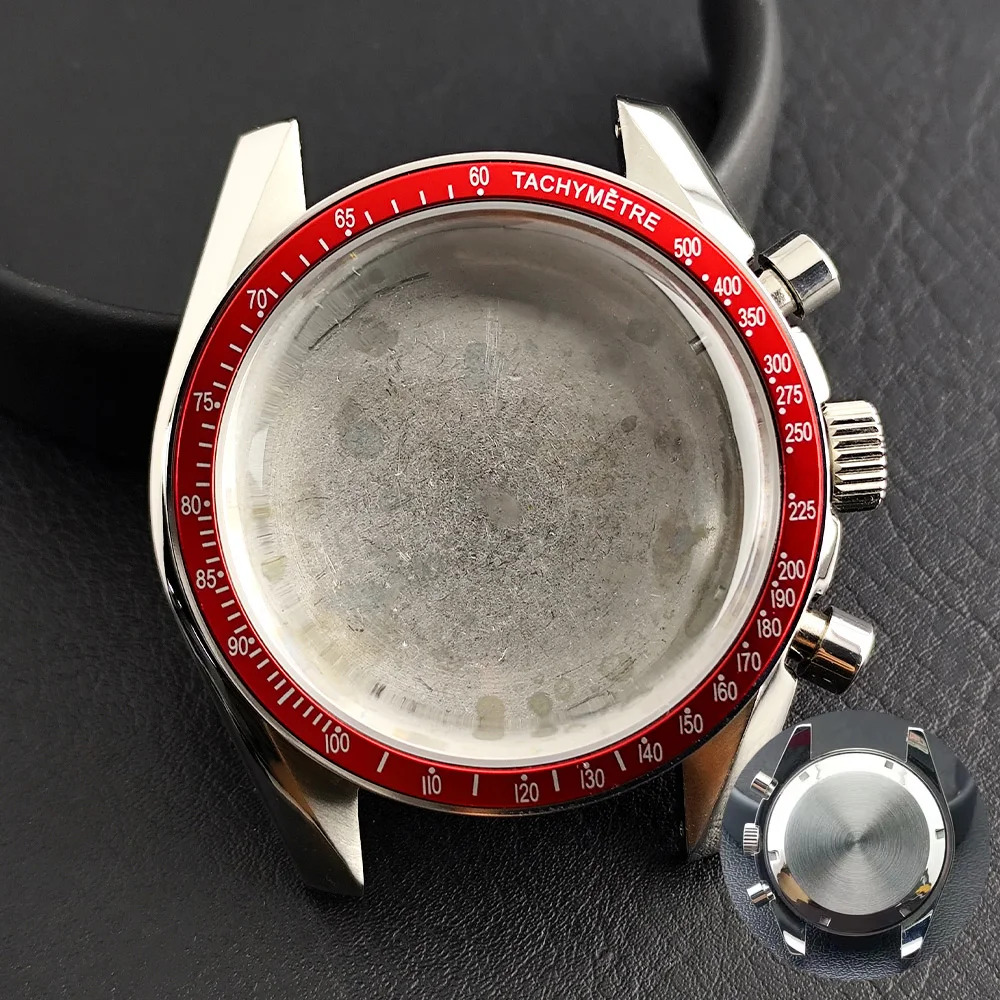 NONE 39,7 mm Uhren, Metallgehäuse, passend für VK63-Uhrwerk, Uhrenzubehör, Uhrenteile, passend für Uhrenbox mit 20-mm-Armband 7