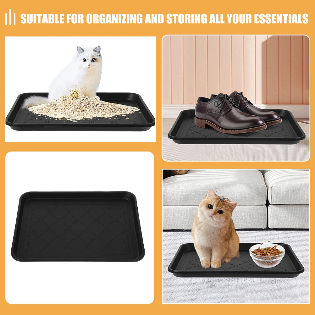2個入り シューズトレイ 玄関用 大容量 滑り止め ブーツマットトレイ プラスチック製収納ソリューション 家庭用 庭用 車のトランク用