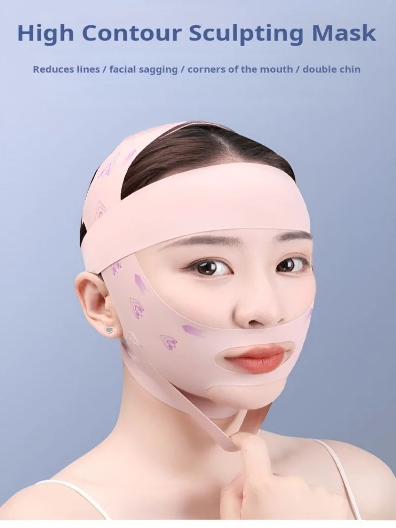 Adjustable Face Sculpting Sleep Mask Elastic Slimming Strap Lifting Tightening Mask Breathable Skin Care V Line Shaping Mask