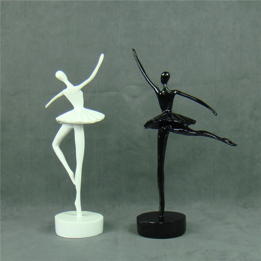 Imagem -06 - Modern Abstract Ballet Dancer Figurine Resina Bailarina Miniature Decor Home Art Sentado Ornamento do Quarto Performance Presente