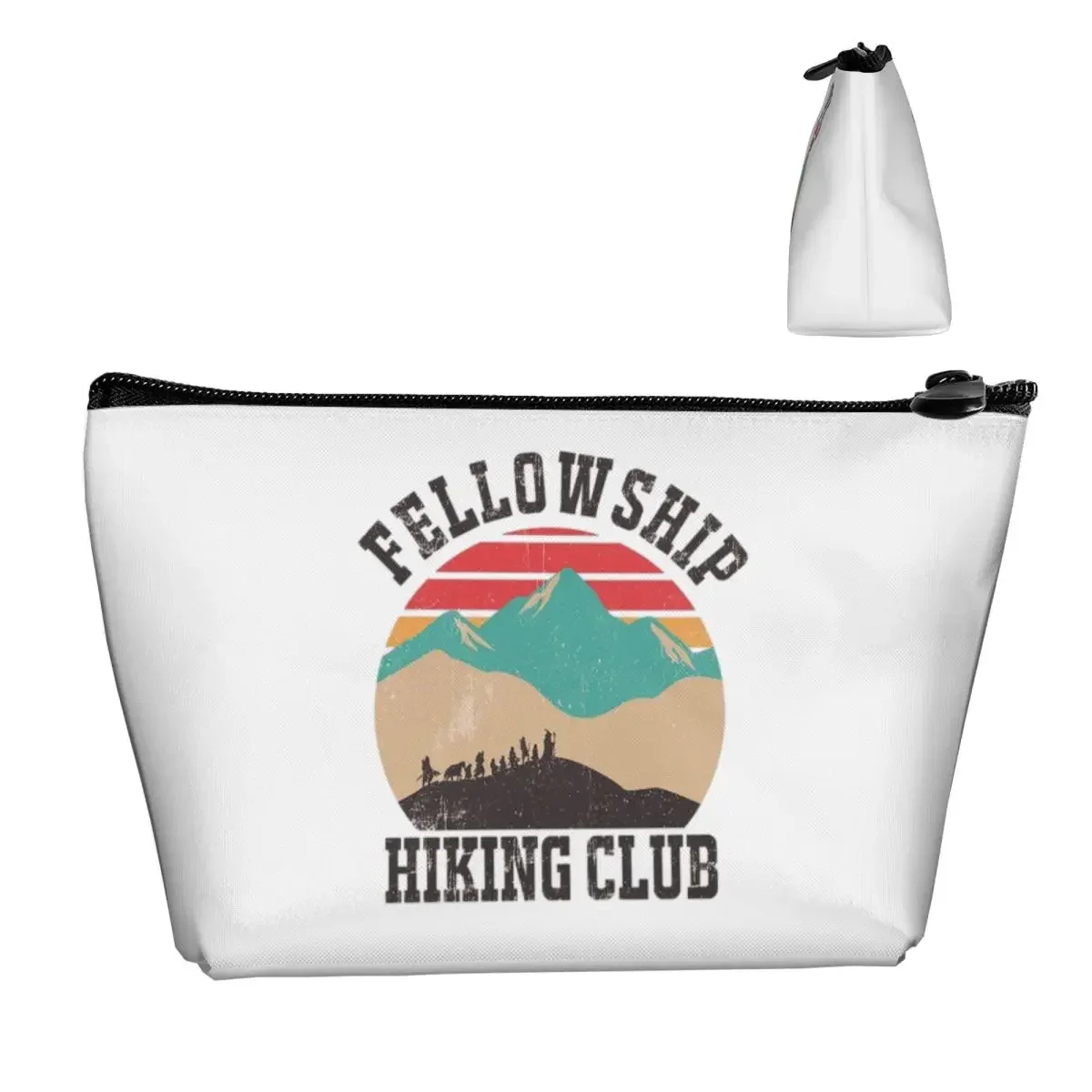 Fellowship Hiking Club Travel Cosmetic Bag Makeup Bag Zipper Bag Cosmetic Case Portable Organizer For Women Female Gift