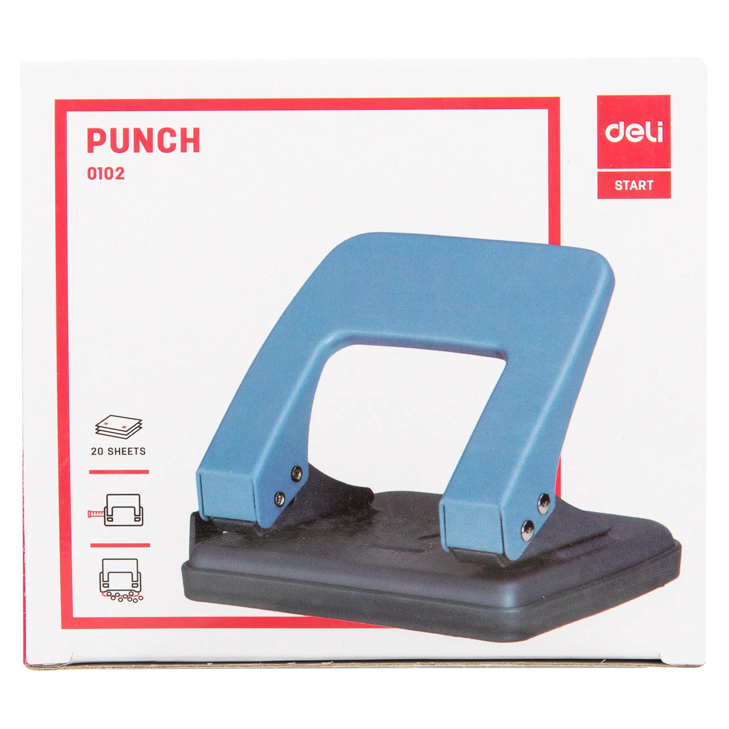 2 Round Hole Puncher for Paper Chipboard, Thin Metal Craft Paper, 20 Sheets Capacity, 80mm, Φ6mm, Random, 1Pc