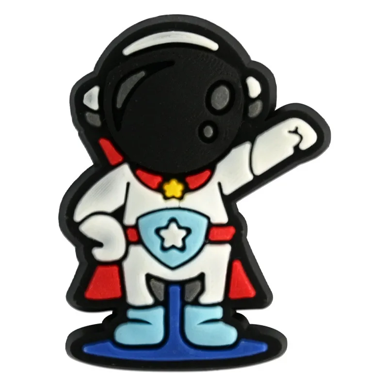 New Cosmic Astronaut Clog Shoe Charms Cartoon Spaceship Planet Pattern Lightweight Removable PVC Shoe Ornament Decor Pack