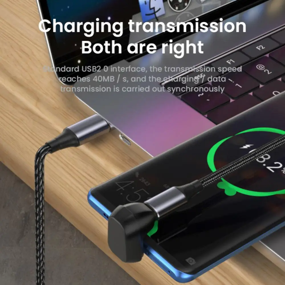 Адаптер USB C, 40 Гбит/с, 90 градусов, прямоугольный