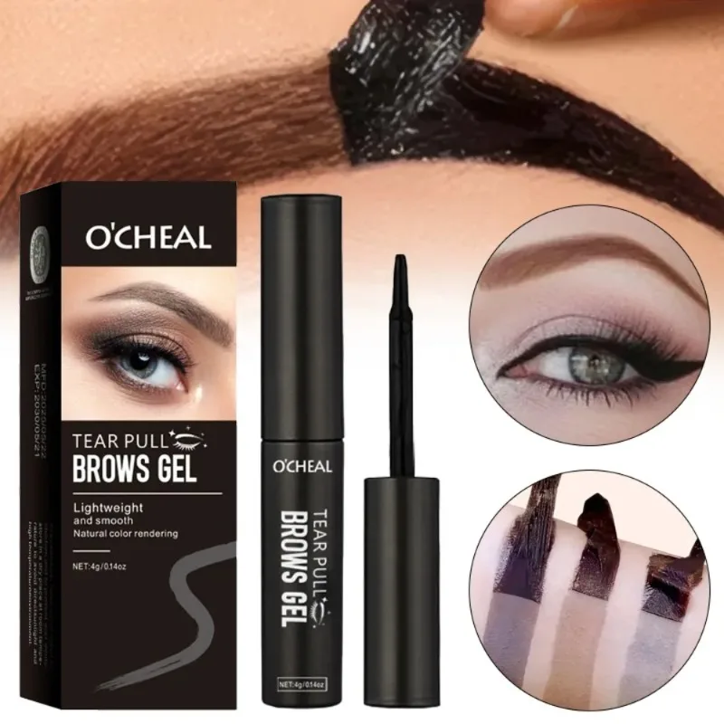 1/3pcs Tattoo Peel Off Eyebrow Gel Tint Semi-Permanent Brow Tint Waterproof Transfer-proof For Fuller & Defined Looking Brows