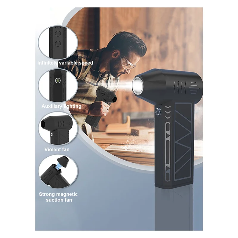 

ABKN-1 шт. турбореактивный вентилятор, черный пластик, 130000 об/мин, сильная скорость ветра, турбовентилятор, промышленный канальный вентилятор, перезаряжаемая автомобильная сушилка