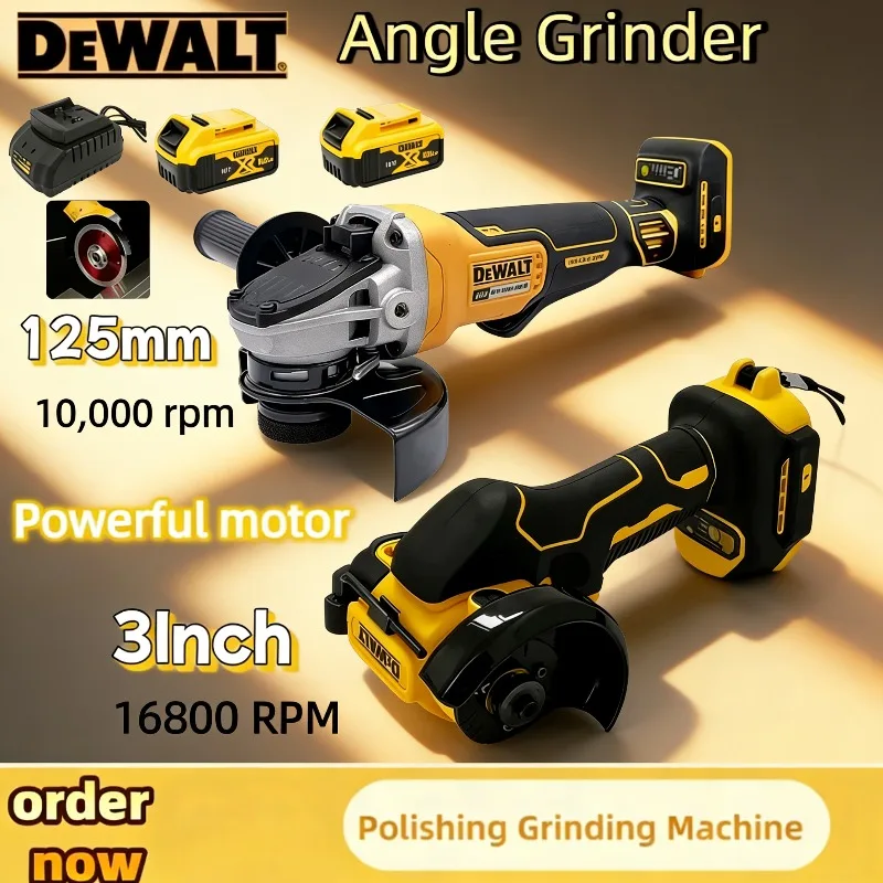

DEWALT Portable Angle Grinder Cutting Machine Cordless Grinding Polishing Machine Electric Diamond Cutting Grinder Power Tools