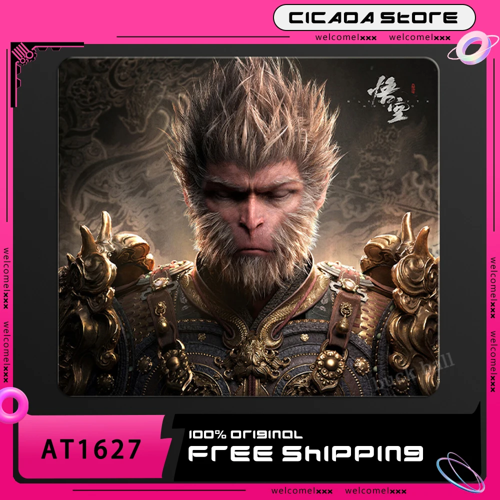 

Atom At1627 Glass Mouse Pad Black Myth Wukong Tempered Glass Smooth Fps Personalised E-Sports Game Work Placemat Mouse Pad Gifts