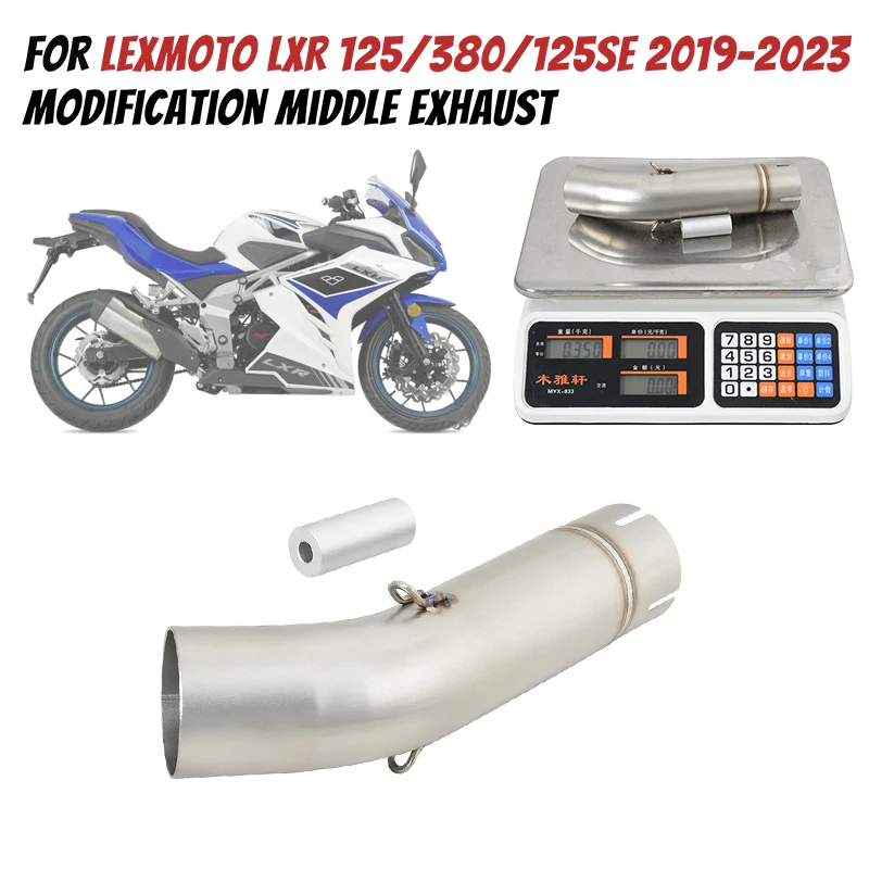 

Выхлопная труба мотоцикла, нержавеющая звено, глушитель 51 мм для Lexmoto LXR 125 SE 380 LXR125 LXR 380 2019 2020 2021-2023