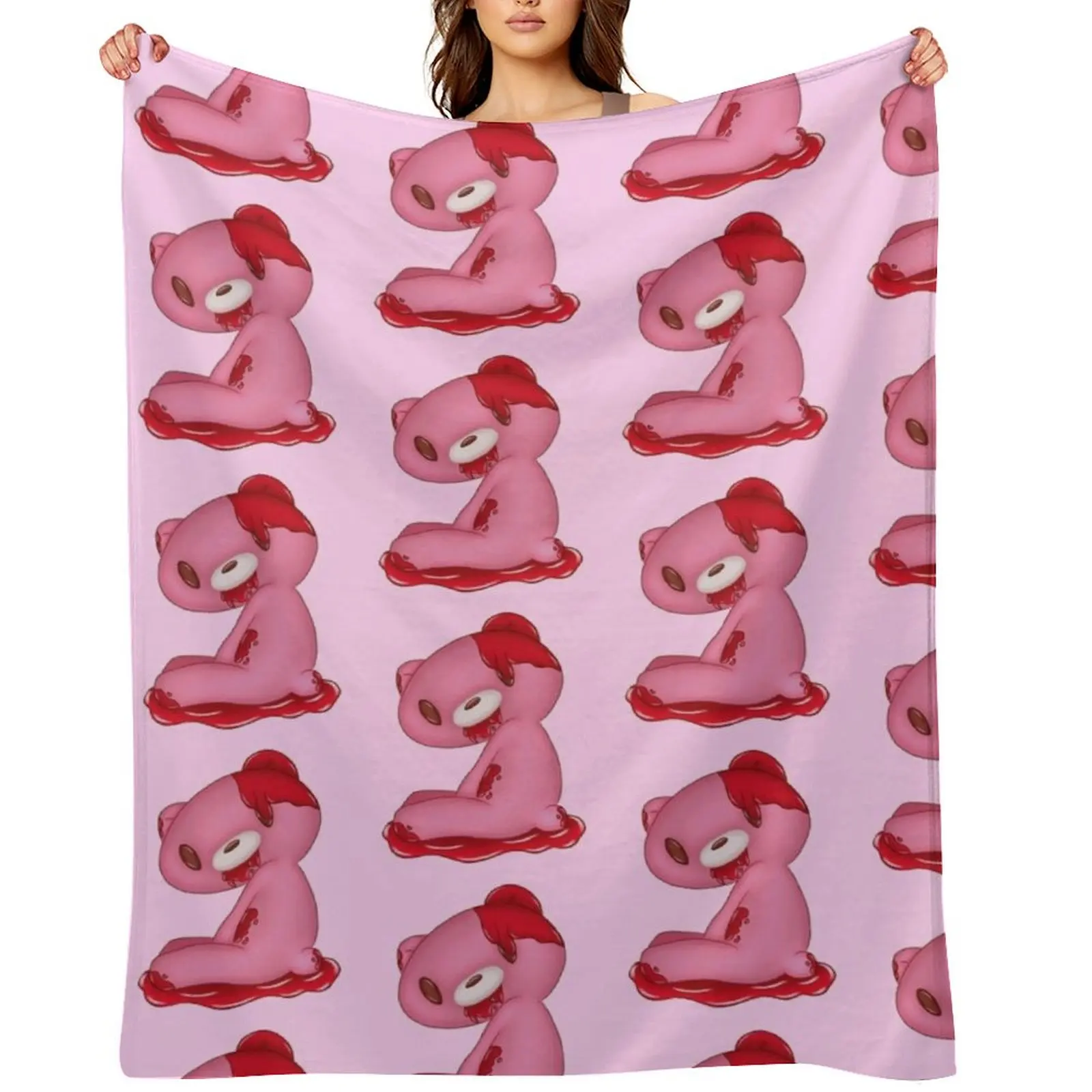 

Gloomy Bear Throw Blanket blankets ands Sleeping Bag Polar For Sofa Thin Blankets